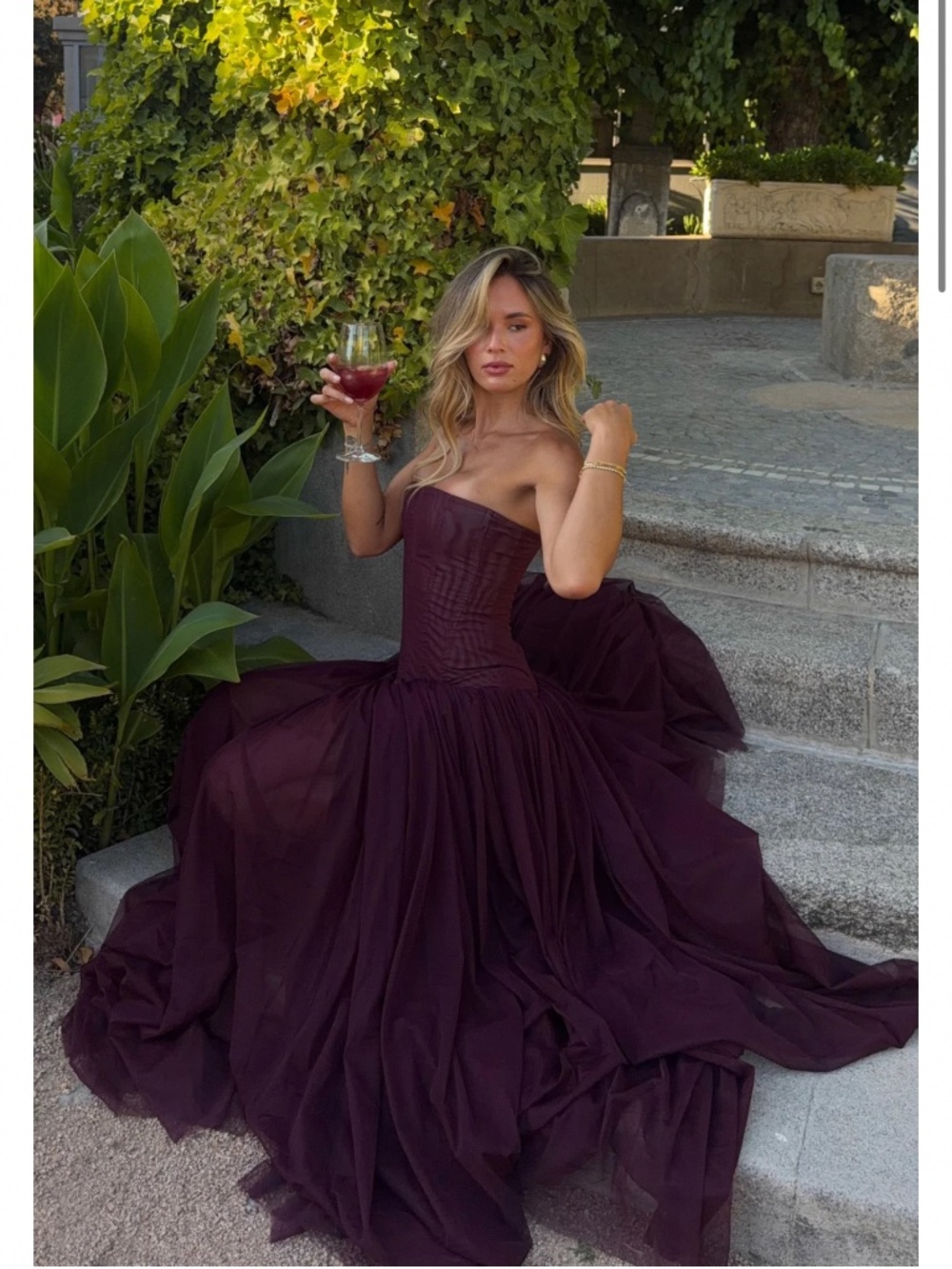 Fig drop waist gown